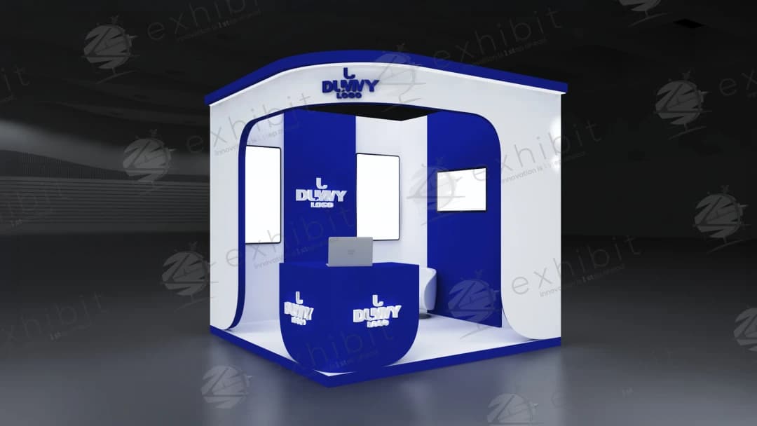 Cobalt Cove Curved Semi-Island 3x3 Booth
