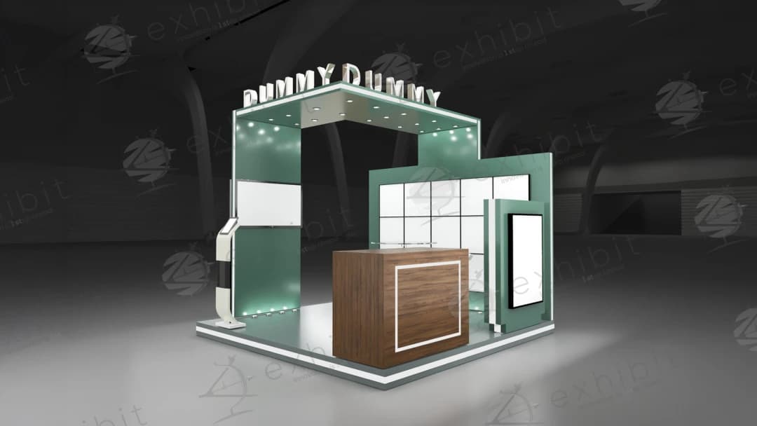 Sage Portal Straight Semi-Island 3x3 Booth