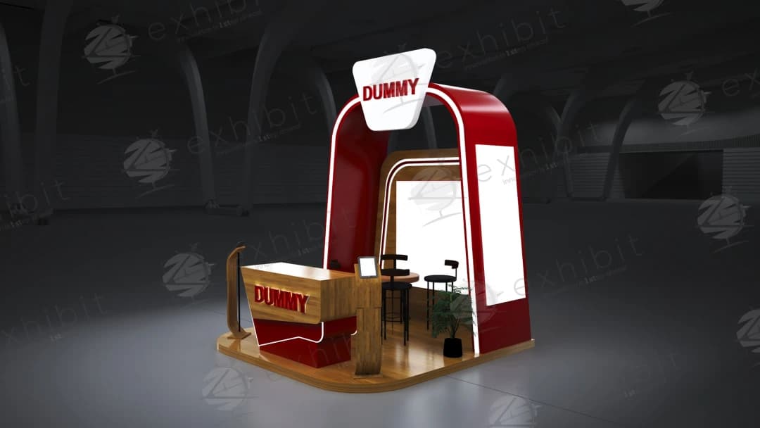 Scarlet Grove Curved Semi-Island 3x3 Booth